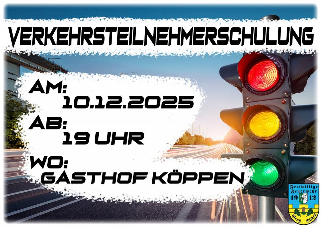 Einladung Verkehrsteilnehmerschulung 2025