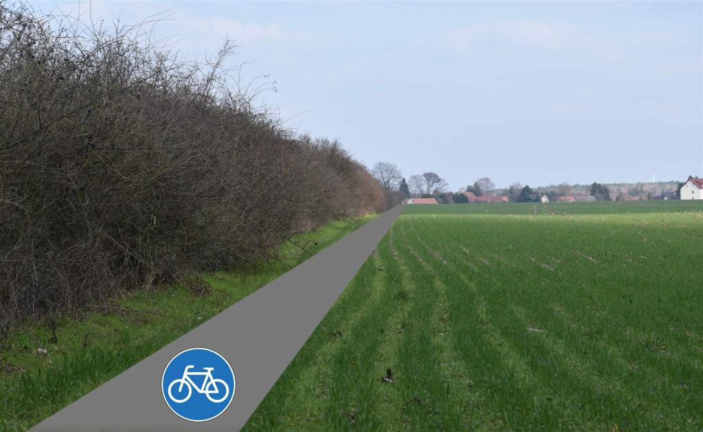Vorgesehener Radweg
