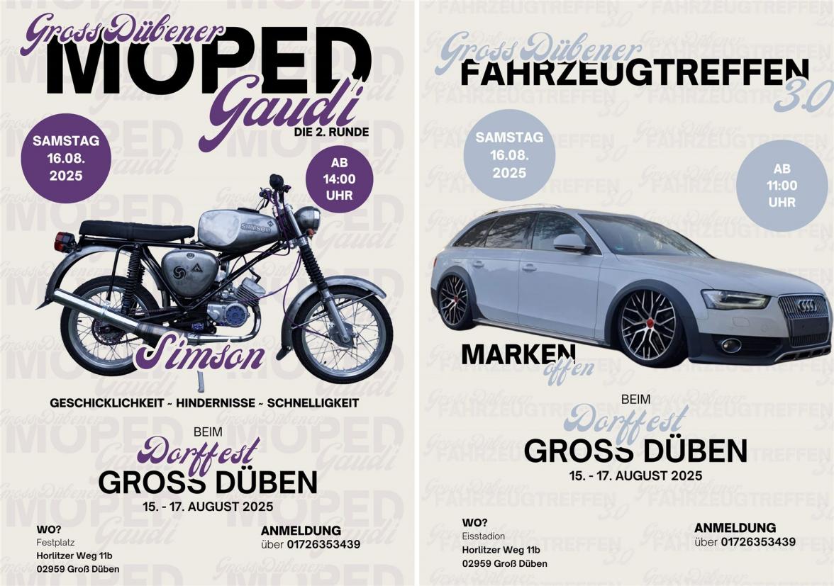 Werbung Dorffest Groß Düben 2025