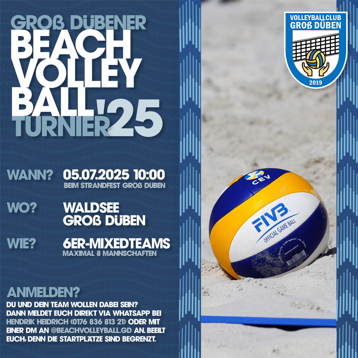 Beachvolleyballturnier 2025 am Waldsee Groß Düben