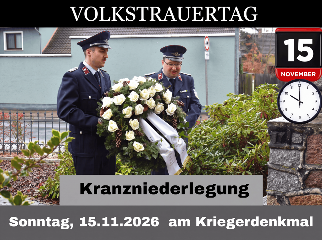 Kranzniederlgung zum Volkstrauertag 2026