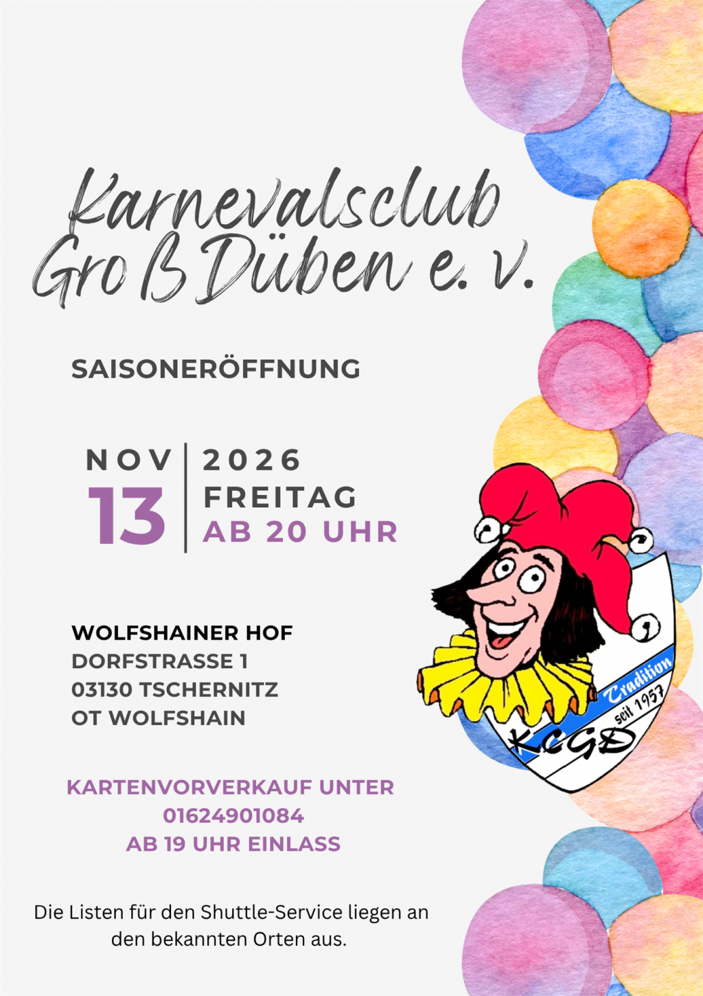 Einladung zur Saisoneröffnung 2026/27