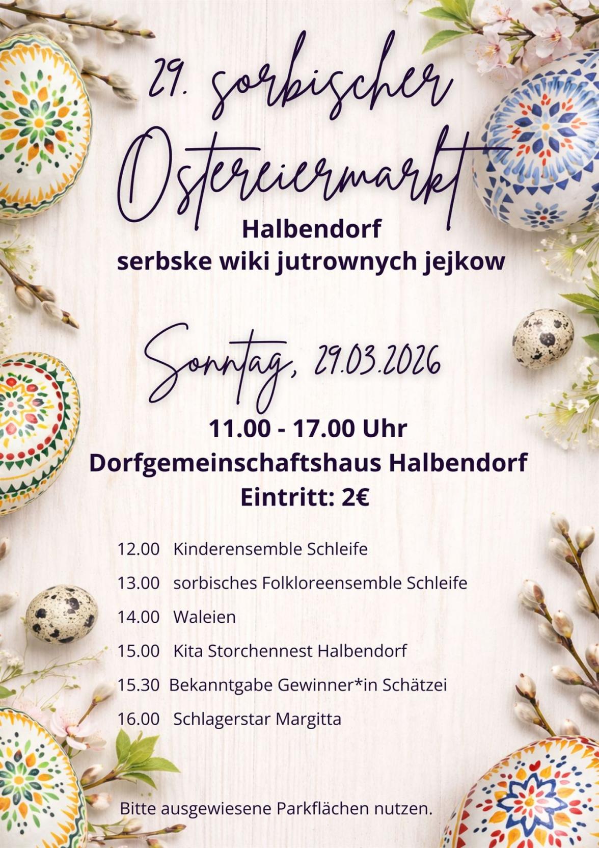 Zeitplan Ostereiermarkt