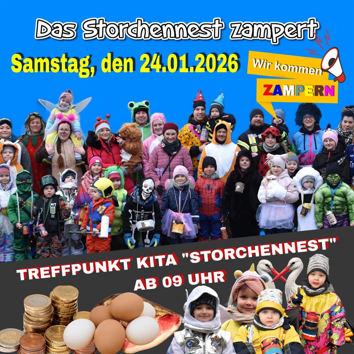 Das Storchennest zampert am 24.01.2026