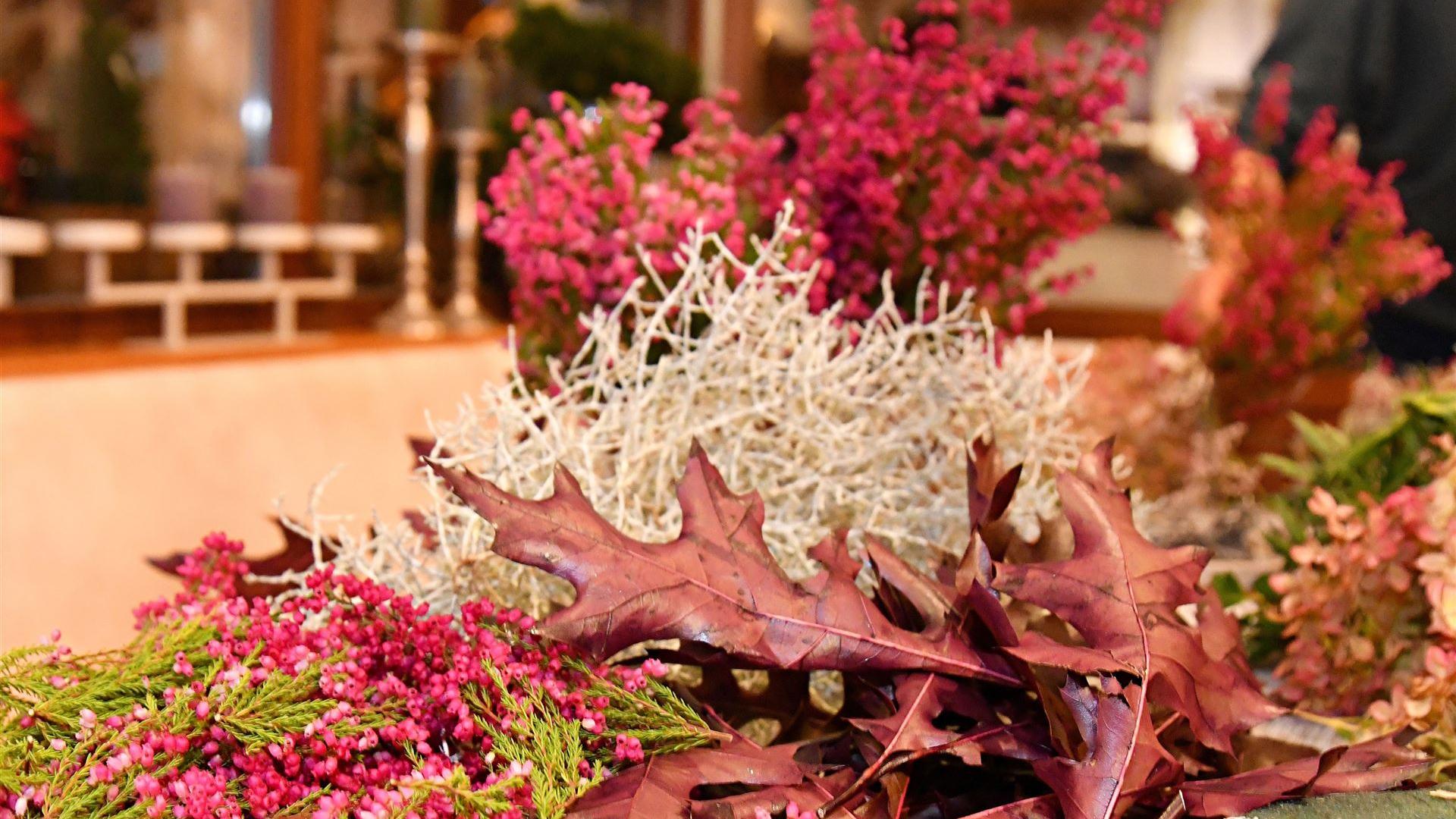 Herbstkranz binden im Blumenladen Krautz 2026