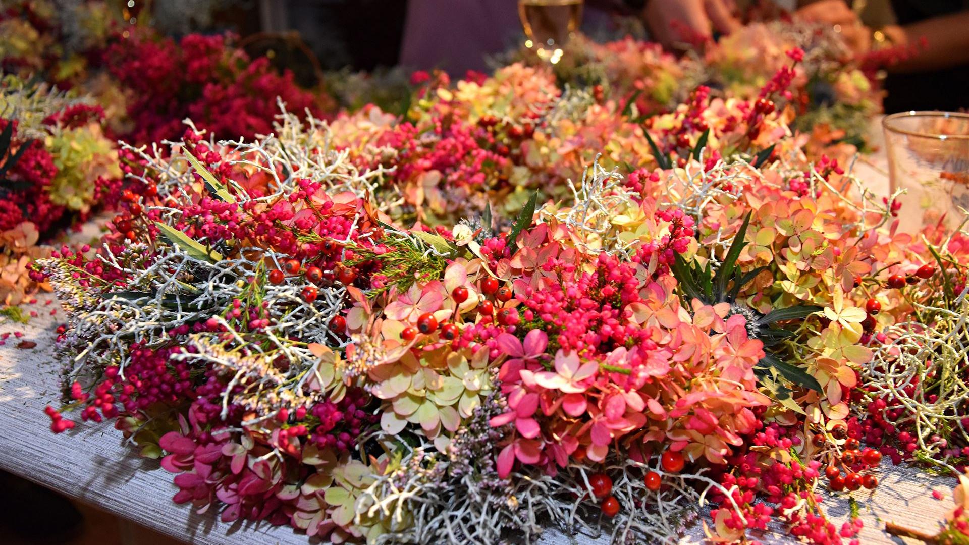 Herbstkranz binden im Blumenladen Krautz 2026