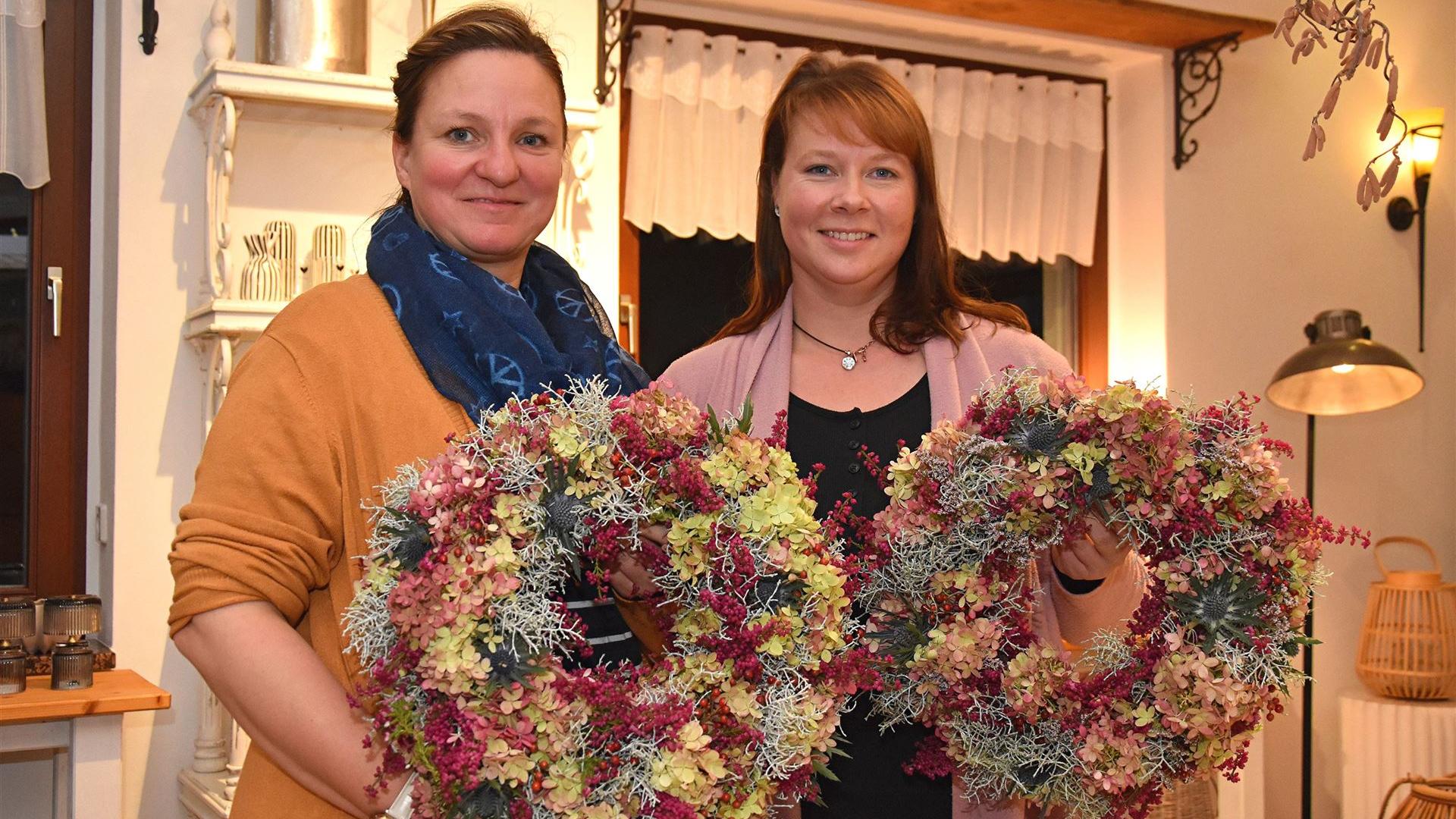 Herbstkranz binden im Blumenladen Krautz 2026