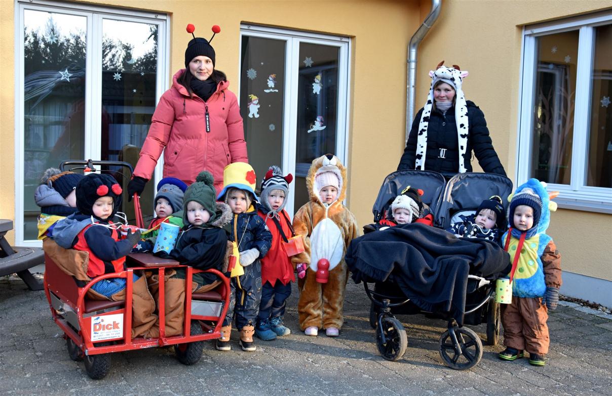 Aufstellung der Krippenkinder