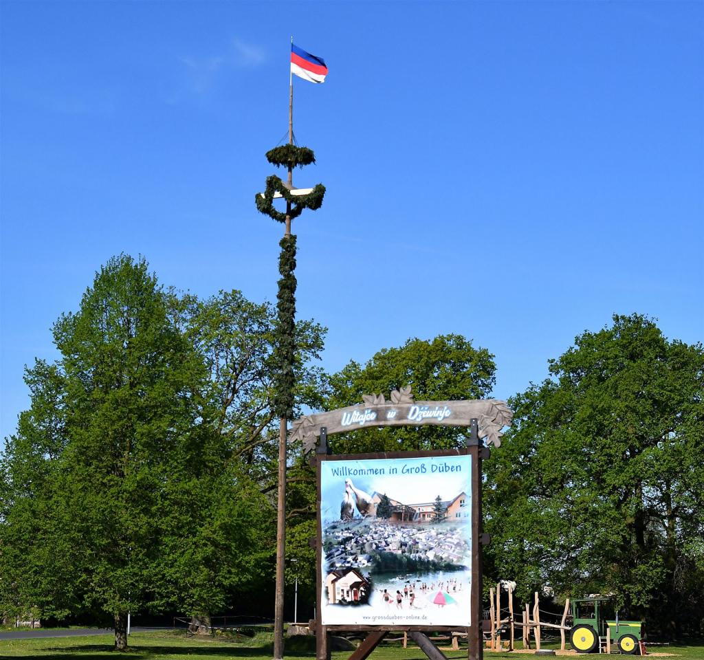 Maibaum schmückt Elisabeth von Zenker Platz