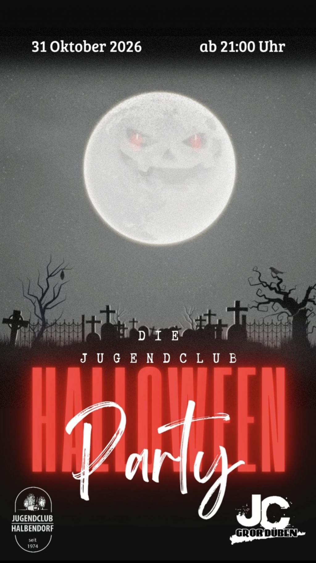 Halloweenparty im JCDG Groß Düben 2026