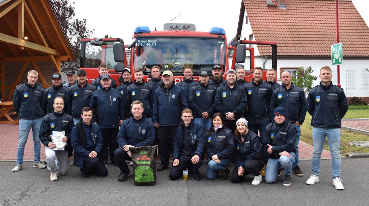 Bild mit Wehr von Bad Düben