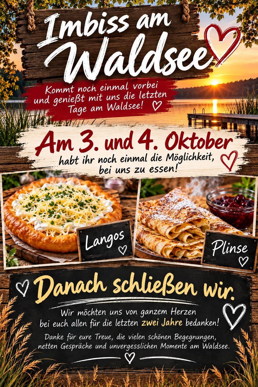 Letzte Öffnungszeiten am Waldsee-Kiosk