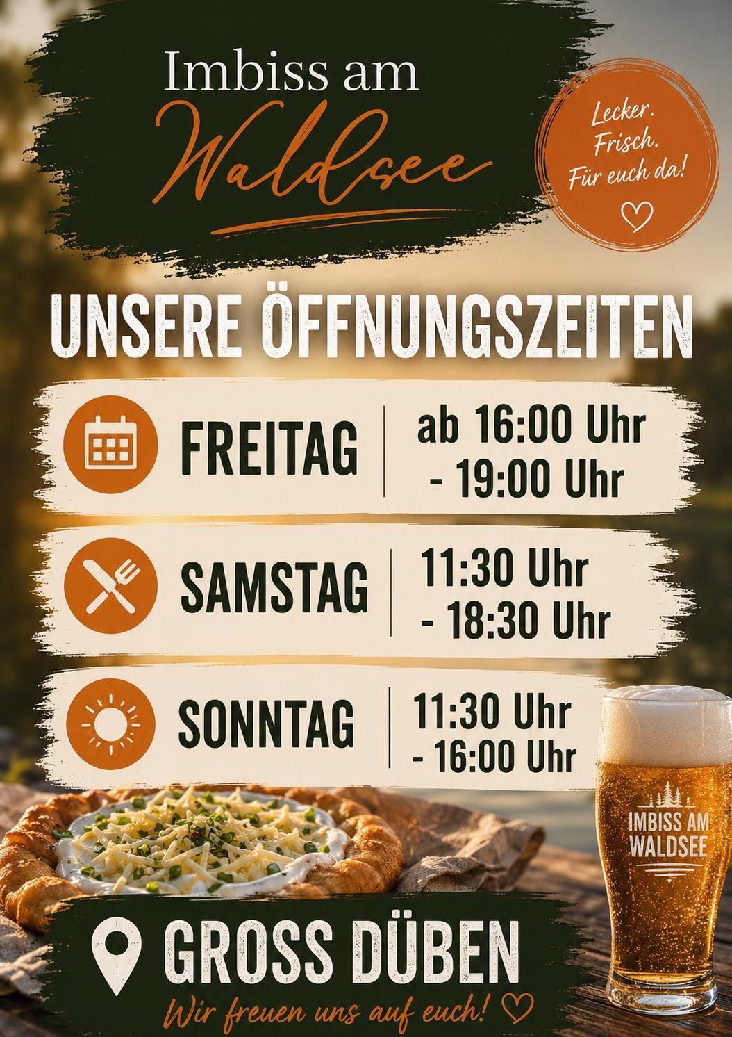 Öffnungszeiten Waldsee Imbiss